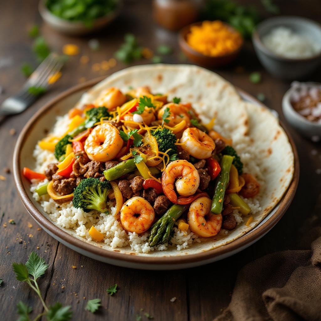 EasyChef | Mexican Shrimp and Beef Stir Fry